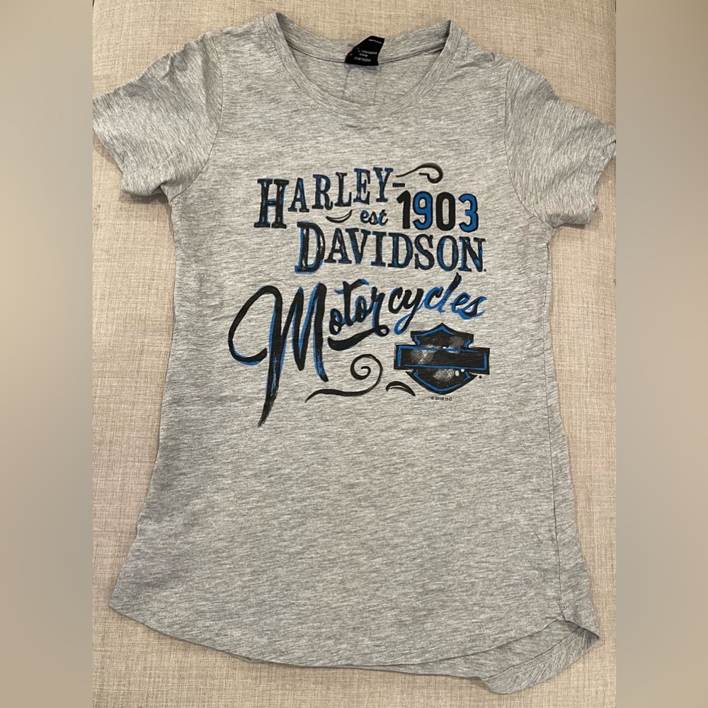 Harley Davidson Heather grey women’s S crew neck “1903” t-shirt logo